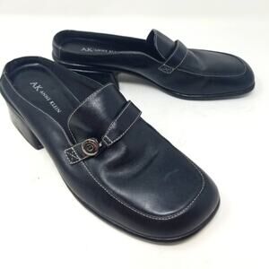 Anne Klein i-Flex Leather Black Slip on Comfortable Lightweight Women's Size 8.5